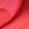 Tissu Chambray 100% Lin Rouge Éclatant - Effet Changeant
