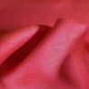 Tissu Chambray 100% Lin Rouge Éclatant - Effet Changeant