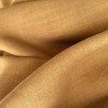 Tissu 100% Lin Jaune Moutarde Foncée - Toile Serrée, Souple & Lumineuse