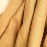 Tissu 100% Lin Jaune Moutarde Foncée - Toile Serrée, Souple & Lumineuse