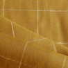 Tissu Lin & Viscose Jaune Moutarde à Carreaux