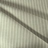 Tissu lin et viscose taupe à rayures fines au mètre