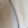 Tissu pur lin beige à fines rayures brillantes lurex au mètre