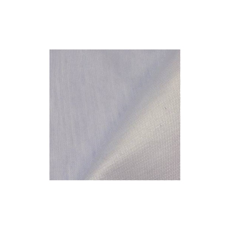 Tissu lin et viscose bleu ciel réversible au mètre