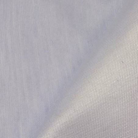Tissu lin et viscose bleu ciel réversible au mètre