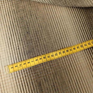 tissus en lin rayure ombré beige marron