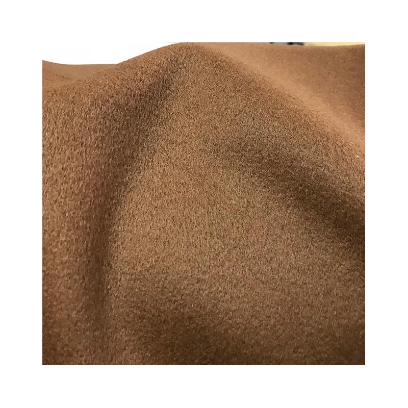 Tissus uni en laine cachemire marron