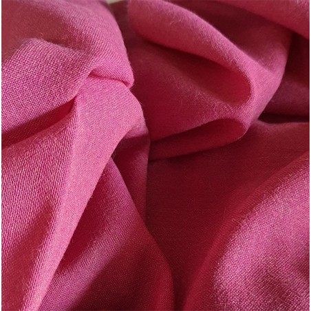 Tissu voilage en laine viscose rose