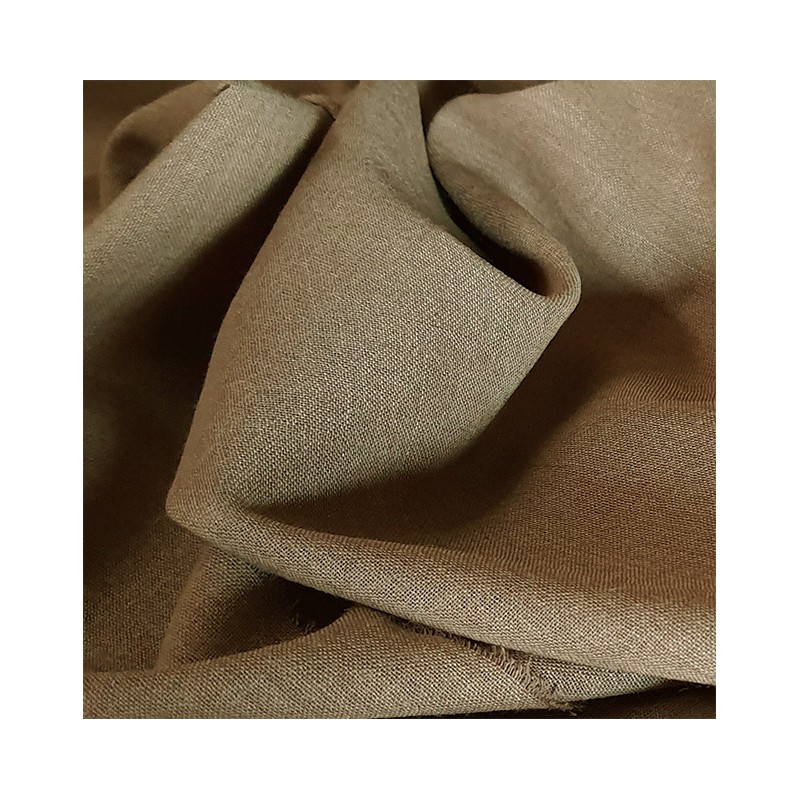 TISSU LAINE VISCOSE VOILAGE BEIGE