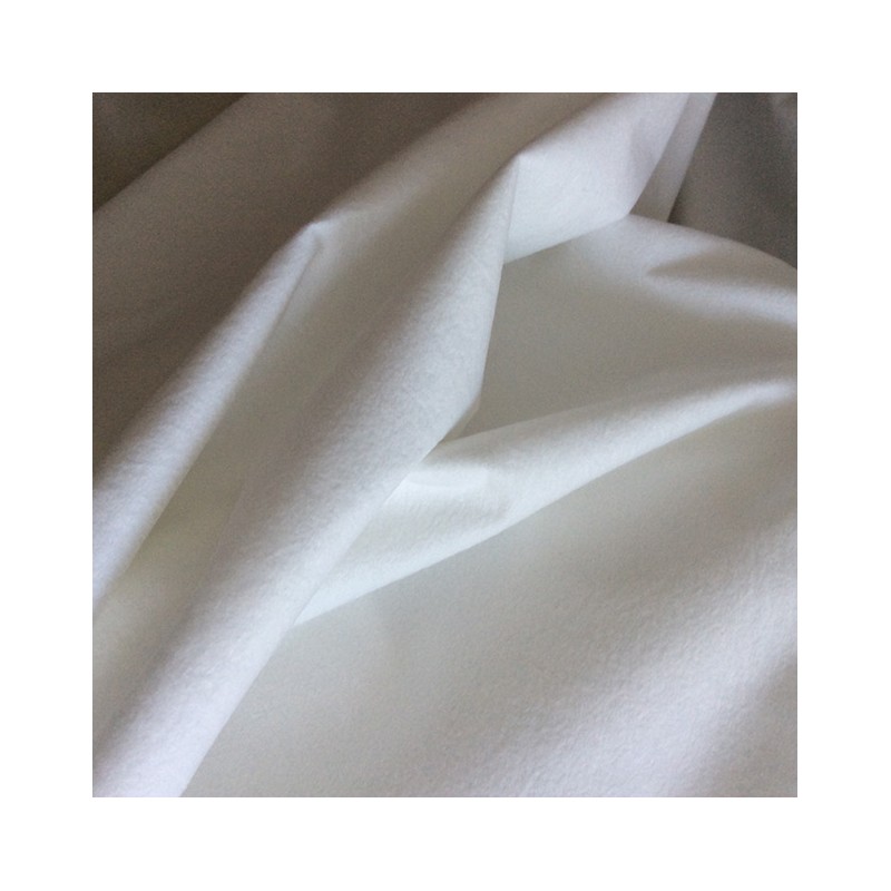 Tissu suèdine blanc polyester