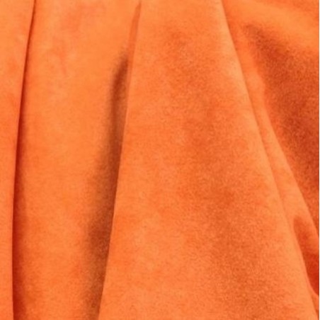 Tissu suédine orange en polyester