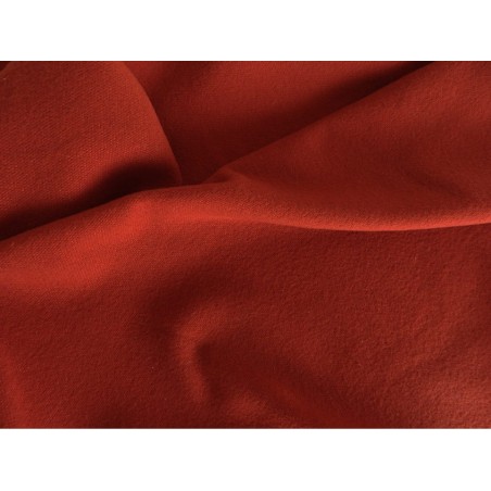 Tissu polyester rouge brique