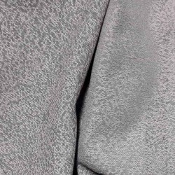 Tissu polyester gris jacquard dessin écorsse d'arbre