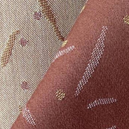 Tissu jacquard en laine marron