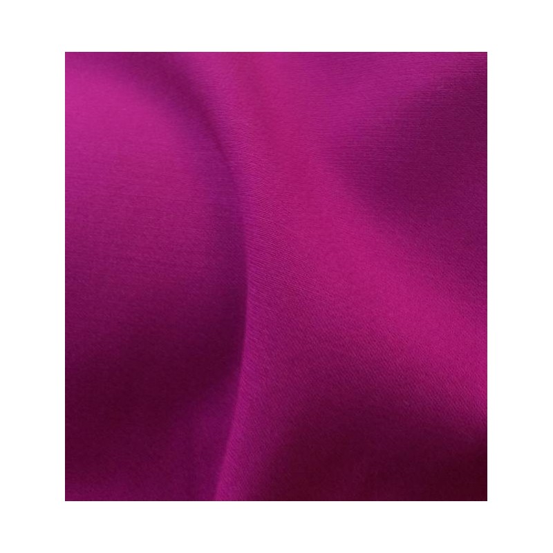 Tissu crepe evers satin en laine fuchsia