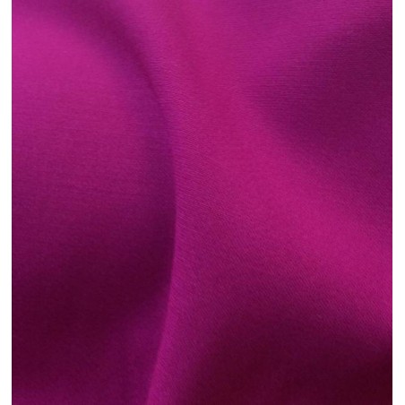 Tissu crepe evers satin en laine fuchsia