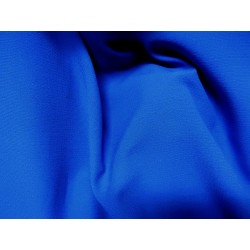 Tissu crepe envers satin en laine bleu