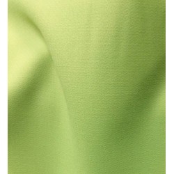 Tissu crepe envers satin en laine vert anis