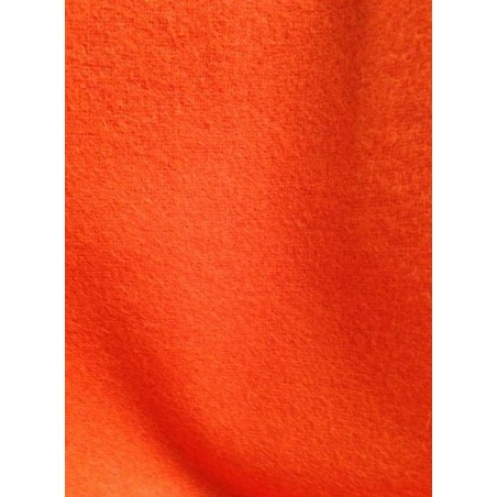 Tissu laine bouillie orange