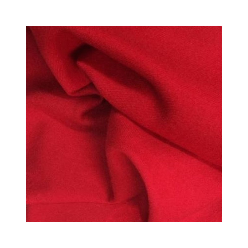 Tissu flanelle de laine rouge