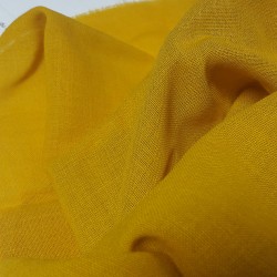 Tissu voile de laine viscose jaune