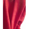 Tissu voile en laine viscose rouge