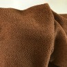 Tissu bouclette en laine marron